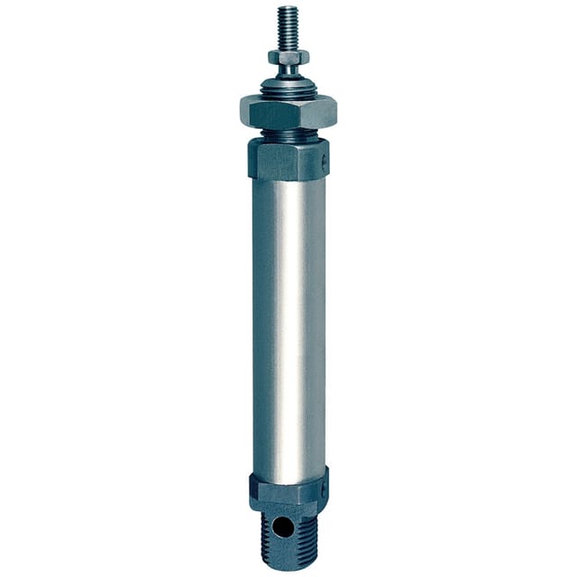 Riegler Rundzylinder, doppeltwirkend, Magnet, Kol.-Ø16, o.D., Hub 100, M5