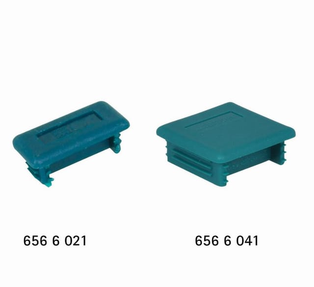 Strut Schienenendstopfen 6566041 für Strut 41x41, Polyethylen, grün - Walraven