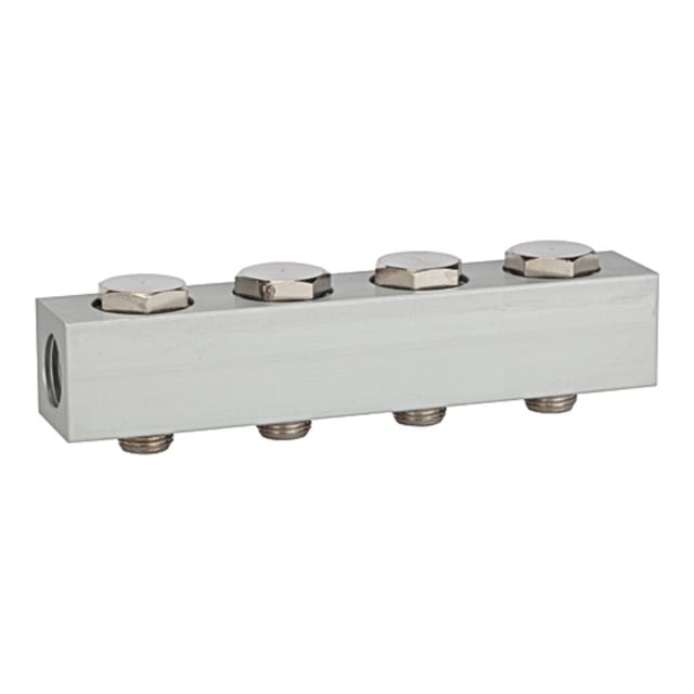 Versorgungsleiste für Wegeventile, mit 4 Ventilpositionen, g 1/4 - Riegler