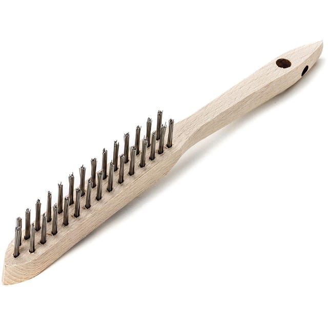 Lessmann ® - Handbürste Länge 290 mm 0,35 mm Stahldraht Besatzlänge 140 mm 3-reihig