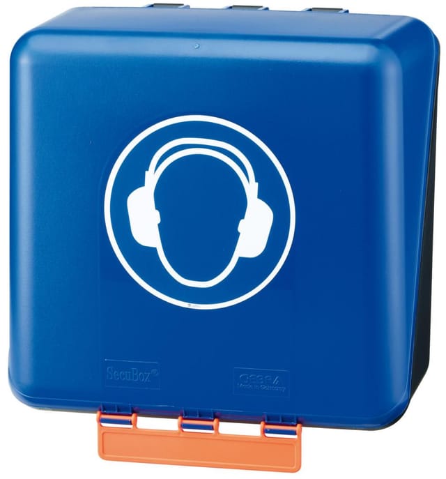 Aufb.Box secu Midi Standa rd, für Gehörschutz, blau - Gebra