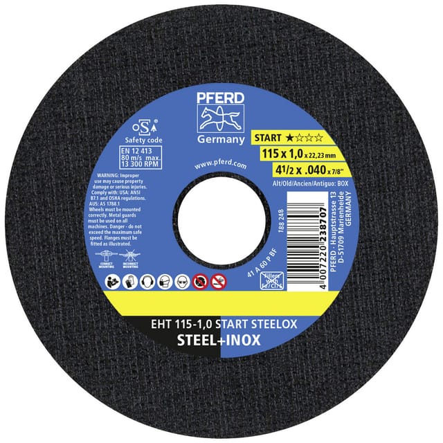 Trennscheiben eht 115-1,0 mm start (10) 10 Stk - Pferd