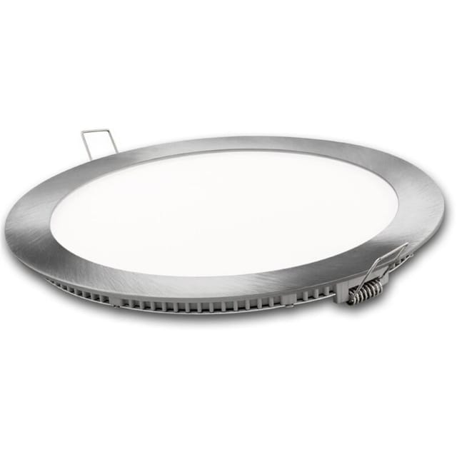 Rundes, mattsilbernes 9-W-LED-Downlight mit Kalteffekt
