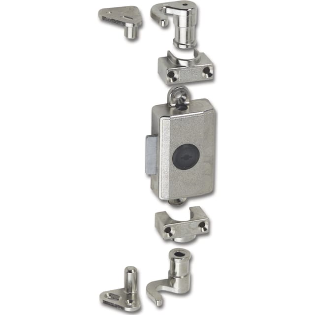 FP - junie ass 7581 Zylinder-Drehstangenschloss Dornmaß 30 mm, Zamak vernickelt
