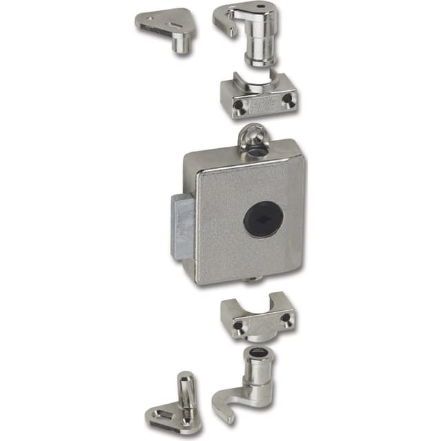 FP - junie ass 7781 Zylinder-Drehstangenschloss Dornmaß 40 mm, Zamak vernickelt