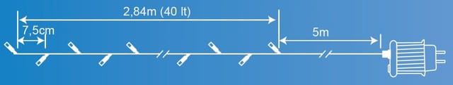 TrendLine LED-Lichterkette Classic Außen 2,8 m warmweiß mit Timer, Dimmer Lichterketten