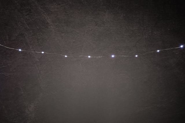 TrendLine LED-Lichterkette Mini Außen 3,9 m kaltweiß mit Timer, 8 Lichteffekten Lichterketten