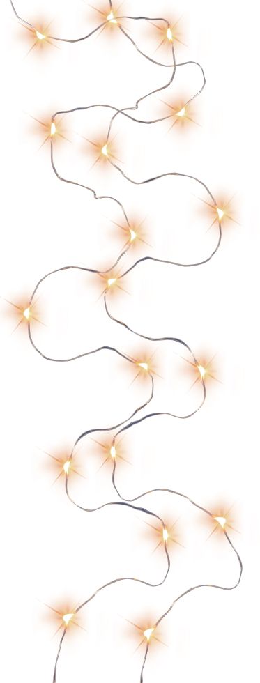 LED-Lichterkette Micro Innen 45 cm warmweiß-silber mit Timer Lichterketten - Trendline