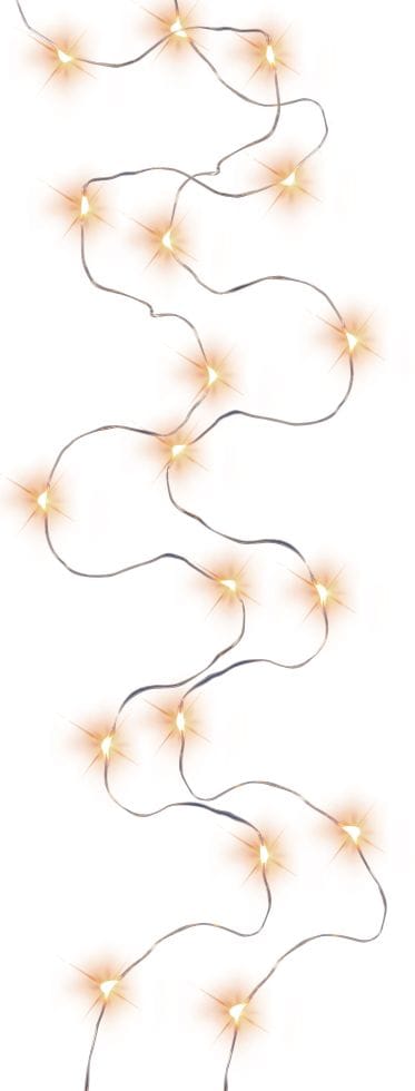 LED-Lichterkette Micro Innen 45 cm warmweiß-silber mit Timer Lichterketten - Trendline