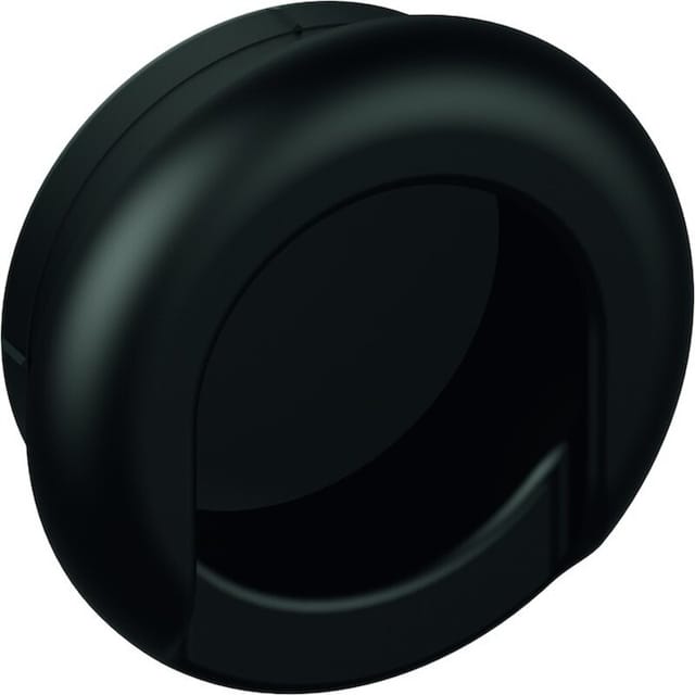 Einlassmuschel 535MLB Polyamid matt 90 tiefschwarz Länge 42 mm Breite 42 mm