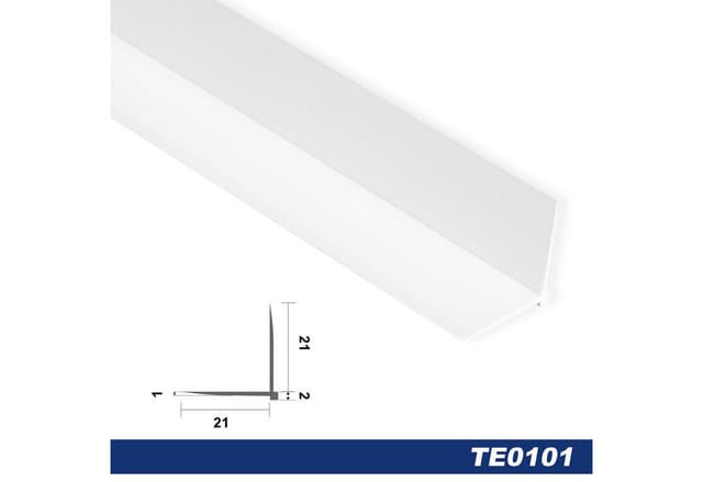 Tapeteneckleisten 2 Meter - Maler Eckenwinkel Kantenschutzprofil weiß 23x23mm TE0101: 1 Leiste / 2 Meter, TE0101 - Lemal