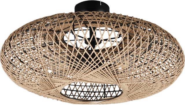 Große Deckenleuchte HEDDA Korbgeflecht aus Sisal, Ø 52cm