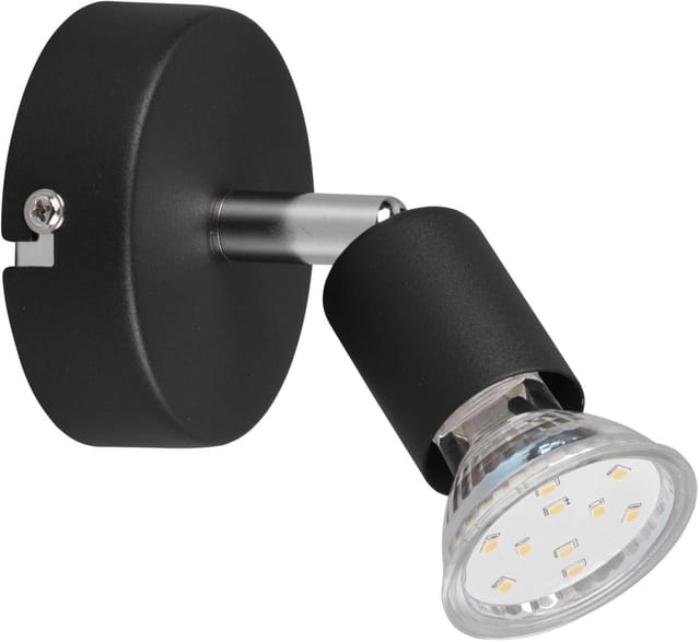 Wandstrahler paris 1 flammig Metall Schwarz, Breite 8cm