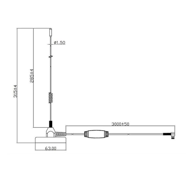 MAG31 dab+ Magnetfußantenne + Verstärker Band iii, 3m Kabel + SMB-Stecker dab+ Magnetfußant - Albrecht