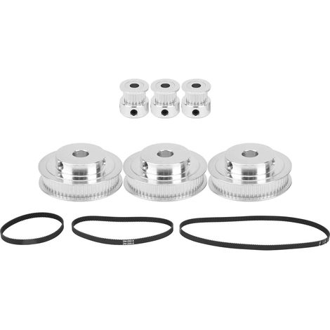 Zahnriemen 2gt – 200/280/400 Mm – Synchronritzel 20/60 Zähne – Bohrung 8 Mm – 3-teilig