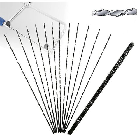 Set Mit 12 Dekupiersägeblättern – Spiralverzahnung – Modell 5 – Holz / Metall / Kunststoff