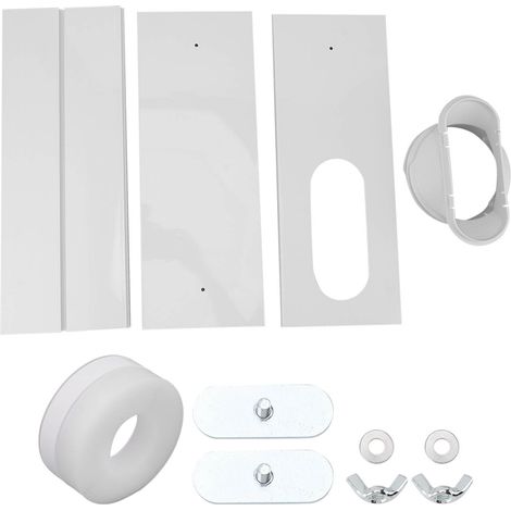 Pvc-fensterlüftungsset Für Klimaanlagen, Einfache Installation, Nahtlos Verstellbares Universalzubehör, 3 Paneele Für 110 Cm