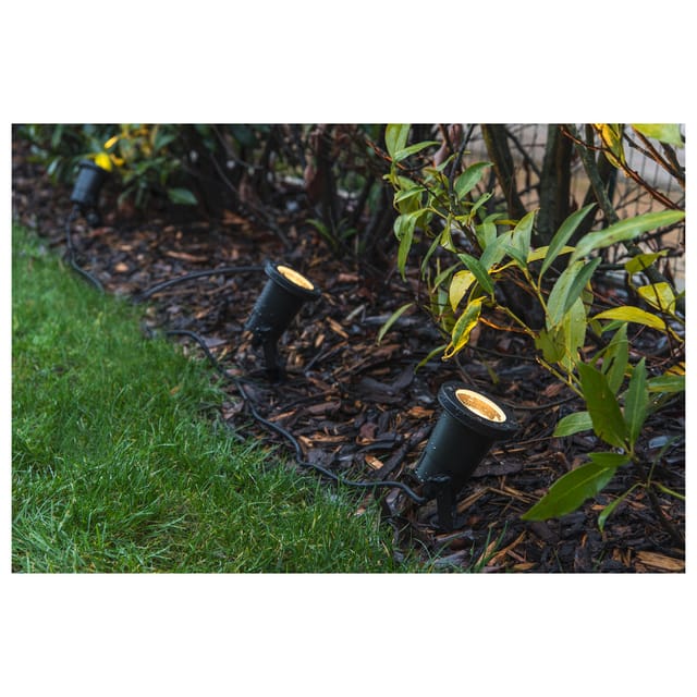 SLV - 227410 Nautilus Spike LED-Gartenstrahler led, Energiesparlampe, Halogen GU10 11 w Schwarz