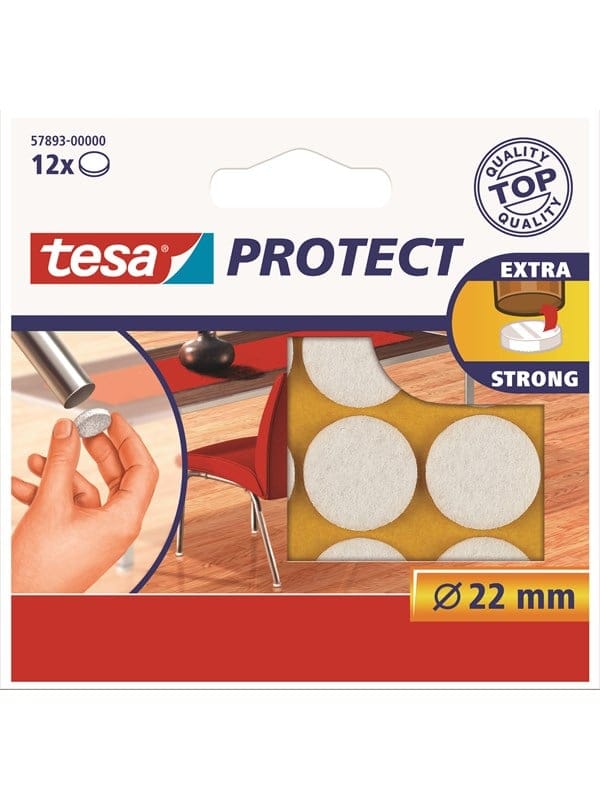 Filzgleiter Weiß (ø) 22 mm 12 St. - Tesa