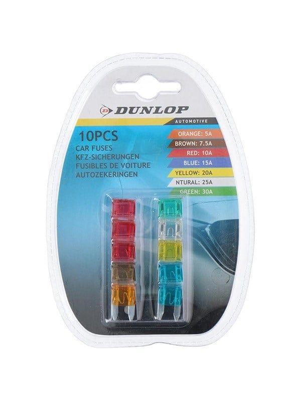 Dunlop - Auto-Sicherungen 10 Stk. Schutz der elektrischen Anlage Ihres Fahrzeugs