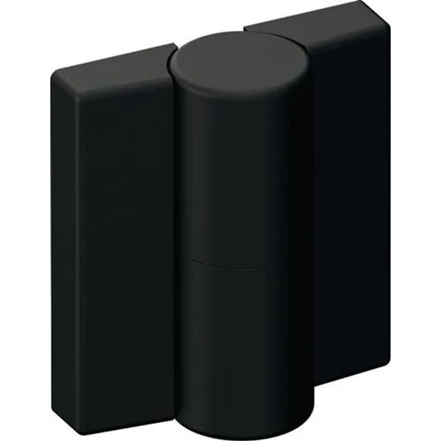 Scharnier din links Höhe 52 mm Breite 47 mm Polyamid mit Metalleinleger tiefschwarz, matt