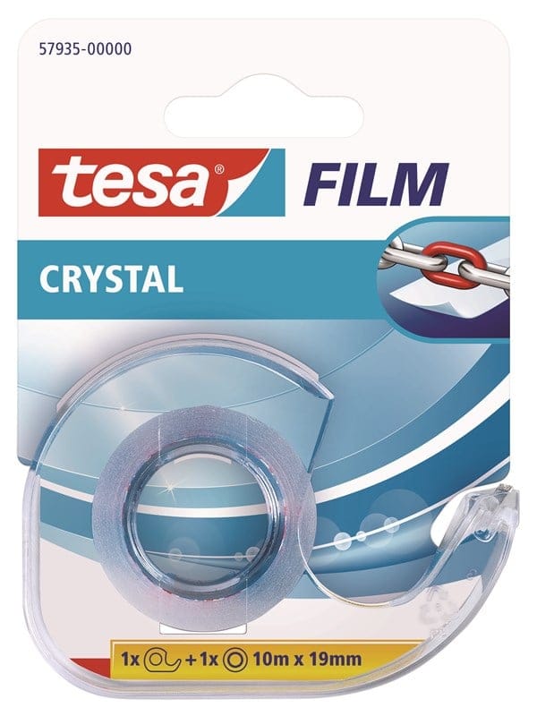 Tesa Clear transparentes Büroklebeband 10m x 19mm + Abroller
