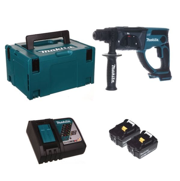 Makita - Meißelhammer SDS-Plus 2J 18V lxt (2x3,0 Ah) in makpac DHR202RFJ