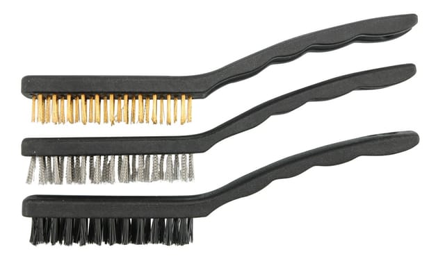 Bürstensatz Bürsten: Messing-Stahl-Nylon 3-Tlg. +230mm