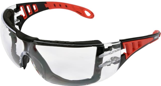 Yato - Schutzbrille Arbeitsschutzbrille Sicherheitsbrille Radbrille Sportbrille Farblos mit Gurt