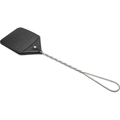 Fliegenklatsche Aus Pu-leder, 20,4 Zoll, Robuste Fliegenklatsche Mit Eisengriff. Langlebige, Verlängerte Mückenklatsche Für Den Außenbereich Und Den Haushalt.