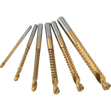 6er-set Hss-holzbohrer – Nutenschneiden – 3–8 Mm
