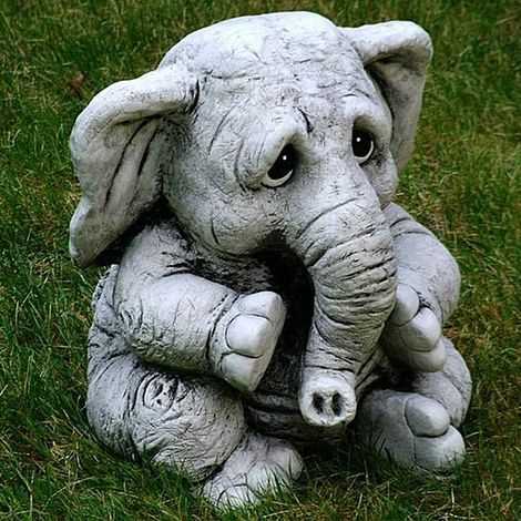 Elefantenstatue, Feng Shui Wohlstandselefant-dekoration Harz-glückselefantenfiguren Dekorationen Niedliches Tiermodell Dekorative Ornamente Für Wohnzimmer, Außenbereich, Hof.