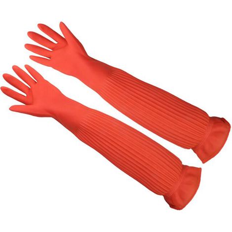 56 Cm Lange Latexhandschuhe – Aquarium – Dicker Schutz – Abriebfest – Industrietauglich