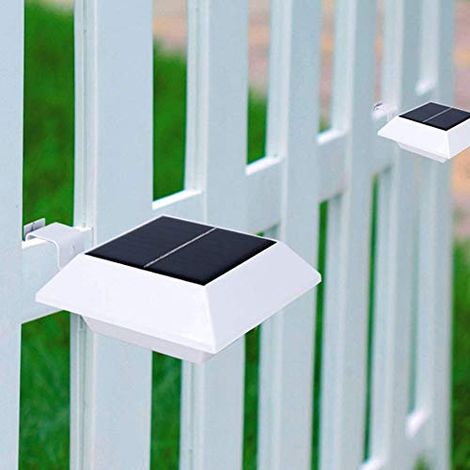 Solarbetriebene Gartenzaunleuchte – 12 X 12 X 5 Cm – Dachrinnenleuchte – Wasserdicht – Für Terrassentreppen