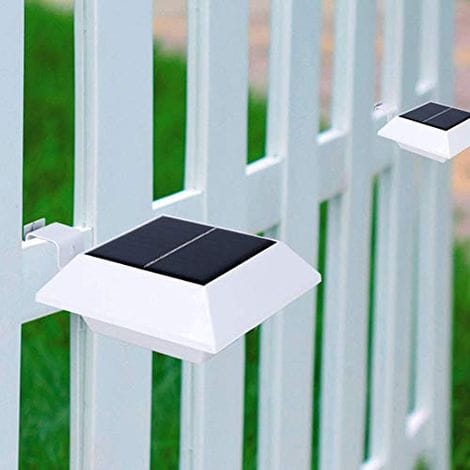 Solarbetriebene Gartenzaunleuchte – 12 X 12 X 5 Cm – Dachrinnenleuchte – Wasserdicht – Für Terrassentreppen