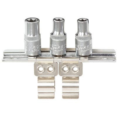Ks Tools 911.1180-3 1/4 Clipleiste mit Halterung für 3 Nüsse
