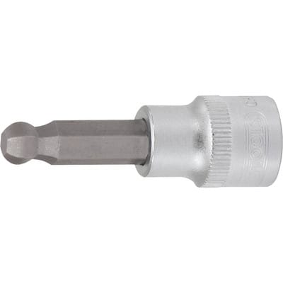 1/4' Bit-Stecknuss Innensechskant mit Kugelkopf, 6 mm