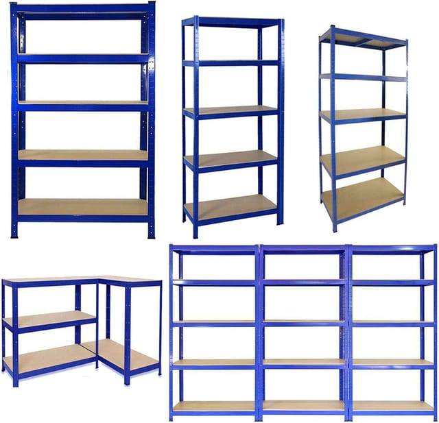 Blau 180x90x40cm Lagerregal Kellerregal Werkstattregal Schwerlastregal Einstellbar Regal Bis 875 Kg Metall-regal Regalsystem Für Garage, Werkstatt, Speisekammer