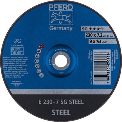 Schruppscheibe gekröpft A24RSG 230x7mm Pferd