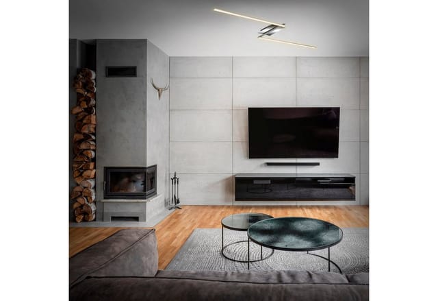 Briloner - led Deckenleuchte 2-flammig schwenkbar alu-chrom 3000K 12W Metall