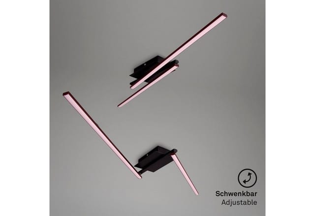 Briloner - led Deckenleuchte 2-flammig schwenkbar schwarz 3000K 12W Metall