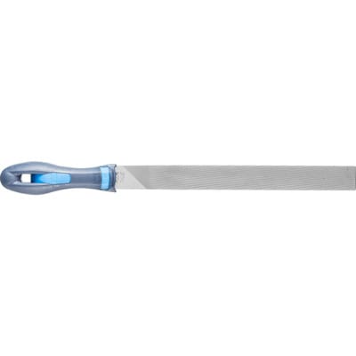Pferd - PLUS-Feile mit Heft Flachstumpf 250mm Spezialhieb vermindert Zusetzen der Feile