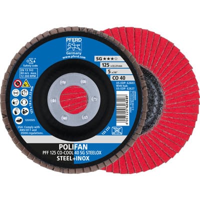 Fächerschleifscheibe sgp-cool gerade 125mm CO40 Pferd