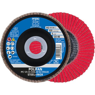 Fächerschleifscheibe sgp-cool gewölbt 125mm CO40 Pferd