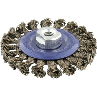Geflochtene Stahlrundbürste mit M14 Mutter ø 115 mm und ø 0,50 mm Besatz Osborn 0402631151