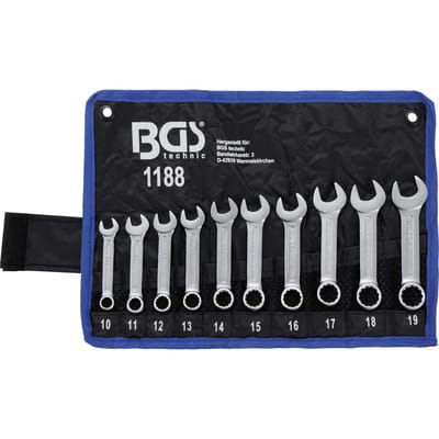 Bgs Technic - Maul-Ringschlüssel-Satz extra kurz sw 10 - 19 mm 10-tlg.
