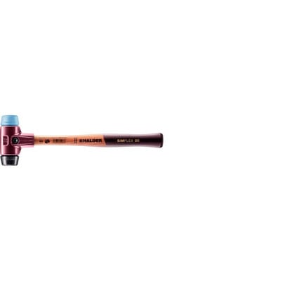 SIMPLEX-Schonhammer, TPE-soft / Gummikomposition mit Tempergussgehäuse und hochwertigem Holzstiel D=30 mm 3012.030