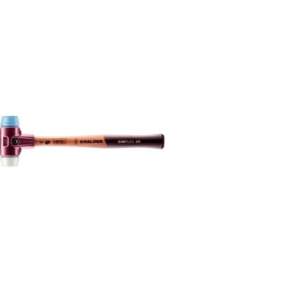 SIMPLEX-Schonhammer, TPE-soft / Superplastik mit Tempergussgehäuse und hochwertigem Holzstiel D=30 mm 3017.030
