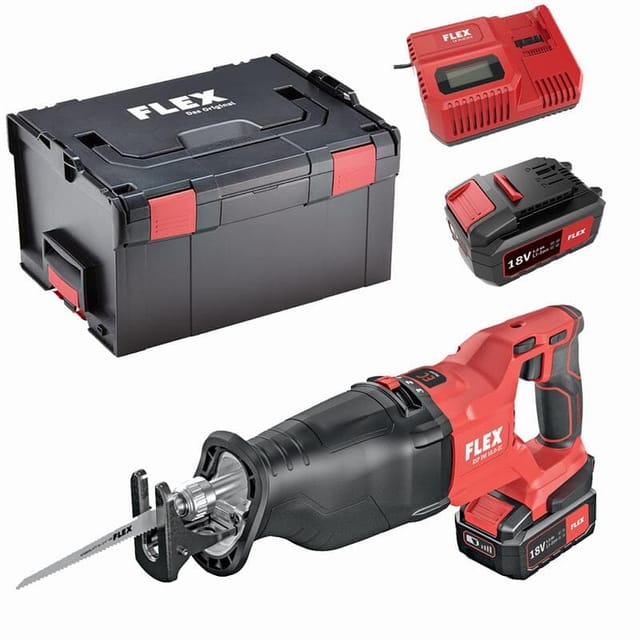 Flex - 18V Pendel-Säbelsäge rsp dw 18.0-EC/5.0 Set - im Koffer 2 Akkus + Ladegerät - 469084