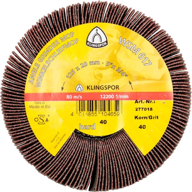 Winkelschleifmop WSM 617 115 mm K 80 Klingspor